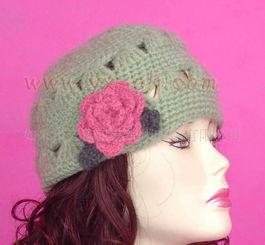 钩成人女士帽子视频冬  第1张